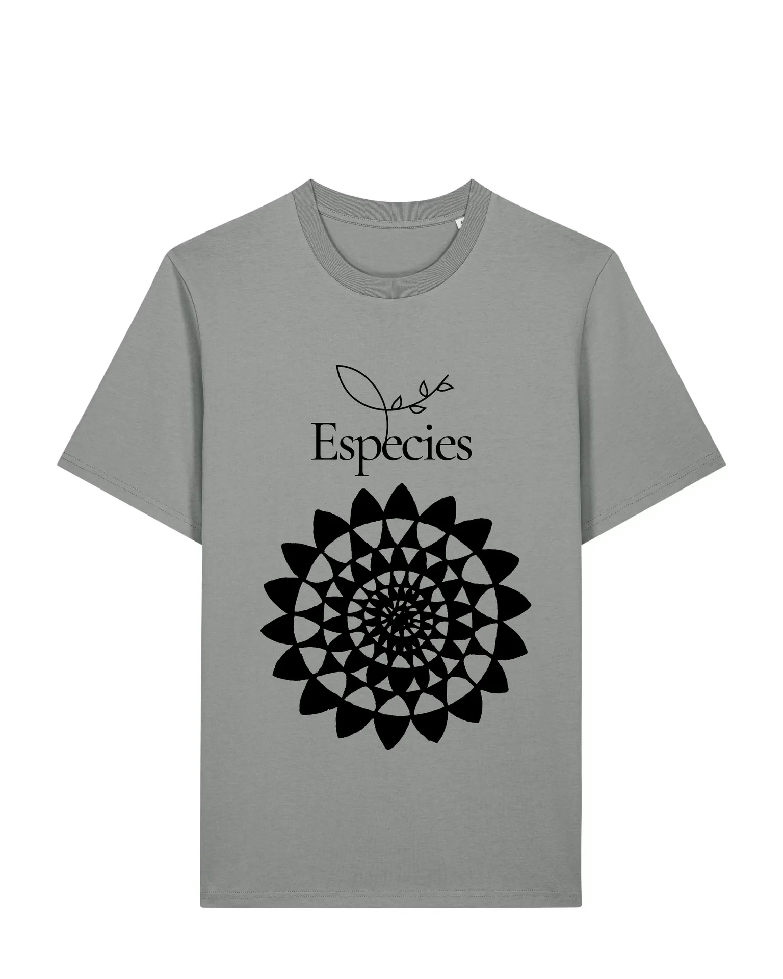 Camiseta Mandala Modelo "Lotus" (Misty Grey - C138, S)